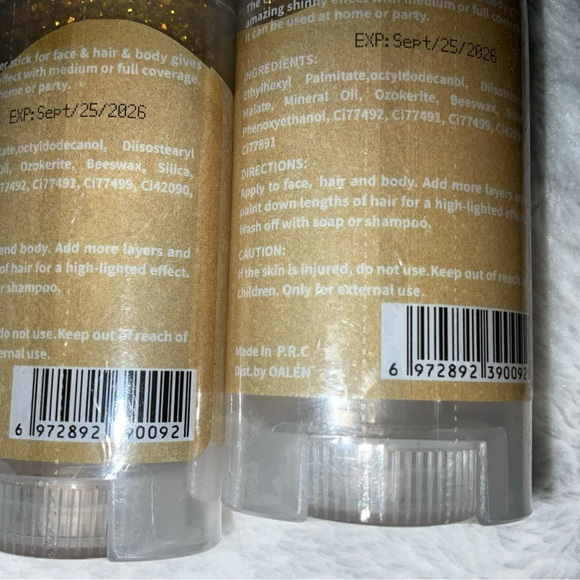 Gold Face Glitter Stick,Sparkling Sequins Holographic Makeup Glitter Stick Set 2 - Picture 10 of 16